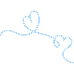 Heart Line Doodle Neon