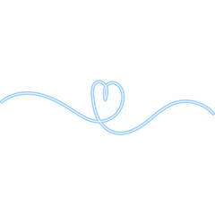 Heart Line Doodle Neon