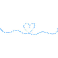 Heart Line Doodle Neon
