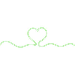 Heart Line Doodle Neon