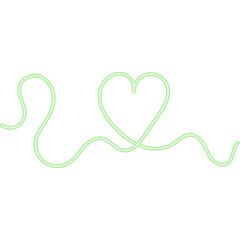 Heart Line Doodle Neon