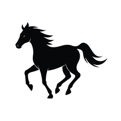 Running Horse In Powerful Motion Representing Energy Freedom And Natural Strength Line Art Vector illustration