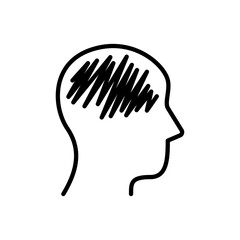 うつ病をイメージした医療系アイコン