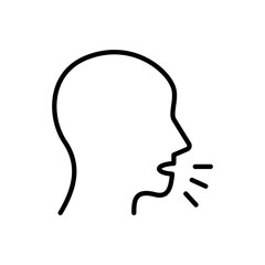 咳をイメージした医療系アイコン