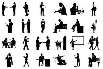 Business People Silhouettes Collection office
