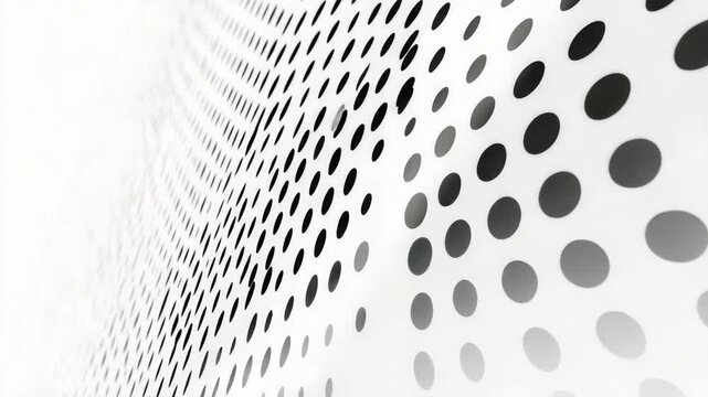 An abstract with a pattern of interconnected circles and dots in grayscale.