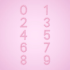 Luxury Crystal Diamond Numbers Set, vector Illustration isolated on light background