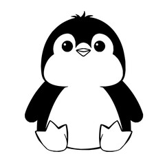 funny cartoon penguin