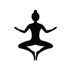 Yoga Pose With Clean Balanced Lines Representing Mindfulness Wellness And Inner Peace Line Art Vector illustration