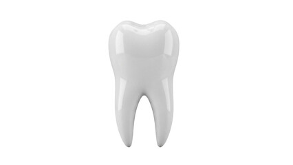 Realistic molar tooth isolated PNG on transparent background, dental anatomy model for educational and medical use, perfect for presentations