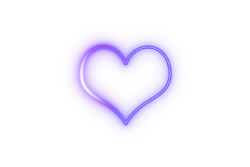 Glowing Neon Purple Heart Gradient