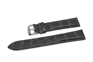 Leather watch strap