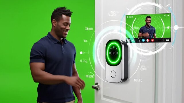 Doorbell Notification with smart doorbell (no people) in effect videos Mission Smart Home Devices style featuring doorbell, smart