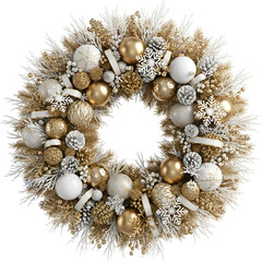 Luxury Christmas Wreath Collection on White Background