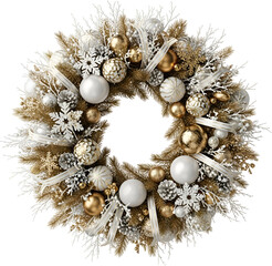 Luxury Christmas Wreath Collection on White Background