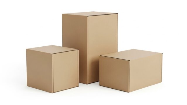 Three cardboard boxes stacked together