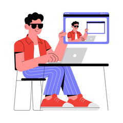 Responsive Test PNG image on Transparent Background.