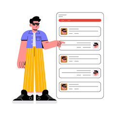 Sidebar Menu PNG image on Transparent Background.