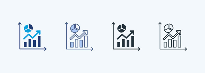 Modern Chart Multiple Style Icon Collection