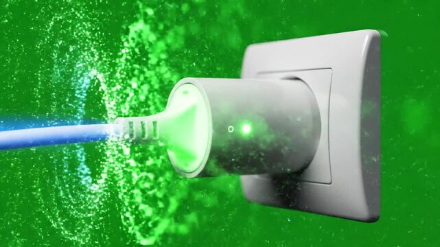 Power surge visual effect with smart plug in hallway: status effect videos Mission Smart Home Devices (real life environments) style