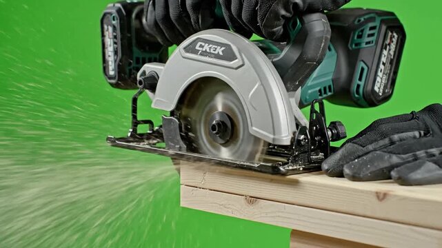 Cordless saw cuts through various materials with circular saw cutting straight line effect videos Mission Cordless Power Tools style