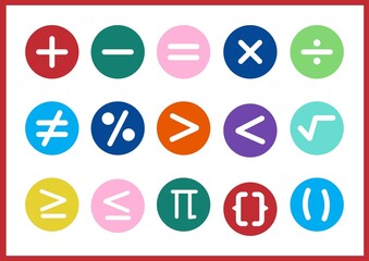 Mathematics Symbols Represent Complex Equations Perfectly

Colorful Calculation Icons Demonstrate Precise Operations
