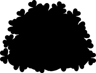 Fototapeta premium Dense Heart Shape Cluster Silhouette Vector Element