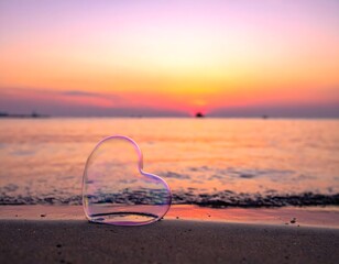 恋人と見たい、ハートのシャボン玉