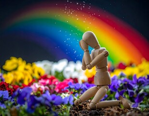 幻想的な光の中、願いが届く瞬間を描く