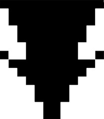 Fototapeta premium Abstract Down Arrow Geometric Design Icon