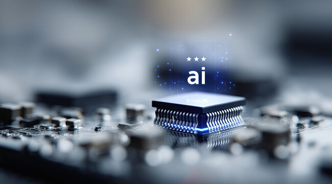 Glowing core symbolizes intelligent processing powering nextgeneration digital solutions. - Powered by Adobe