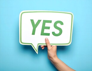 吹き出しとYes、シンプルで明快な回答