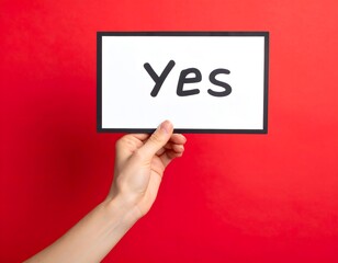 吹き出しとYes、明るい同意の表現