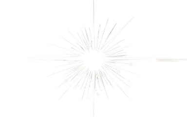 Fototapeta premium White burst explosion with radiating lines on transparent background