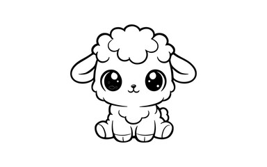 Fototapeta premium Adorable kawaii style baby animal with cute softer expressions