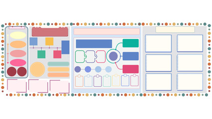 Fototapeta premium Set infographic process Diagram template