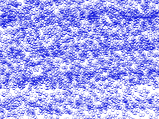 Abstract background with scattered blue circles on a black backdrop illustration