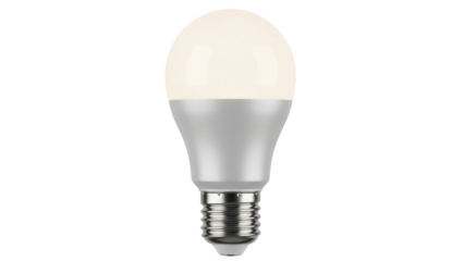 Isolated light bulb close-up for sustainable energy and efficient lighting applications
