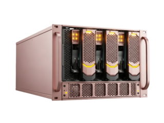 Isolated Server Rack Unit System for Data Storage and Processing with Front Access Bays