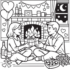 Funny vector illustration of a nurse talking to a man and woman people in bed as a humorous cartoon business drawing gag