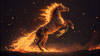 fire horse image, image of the year of the fire horse 2026