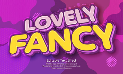 [Editable Text Effect Logo] ”lovely Fancy  Logo” The title logo style is  A cute, adorable, pop and casual background with a glossy and dynamic pop logo style..