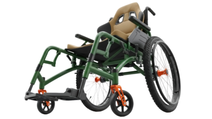 Isolated all-terrain wheelchair equipment for physical disability mobility transportation