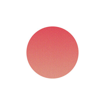 Cosmic Grainy Gradient Circle on Transparent Background. Retro Abstract Minimalist Design
