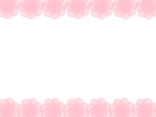 エレガントなピンクの花のフレーム