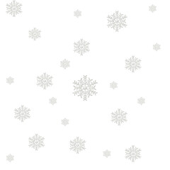 snowflakes falling in clear background 