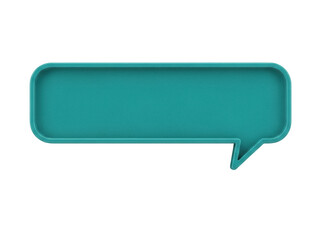 Isolated turquoise speech bubble for adding text or content in advertising messages