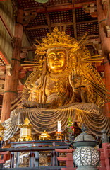 Fototapeta premium 日本の奈良県にある東大寺の虚空蔵菩薩像（こくうぞうぼさつぞう）