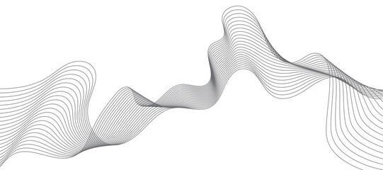 Abstract vector background with gray wavy lines. Abstract gray line wave background.  © Khalil