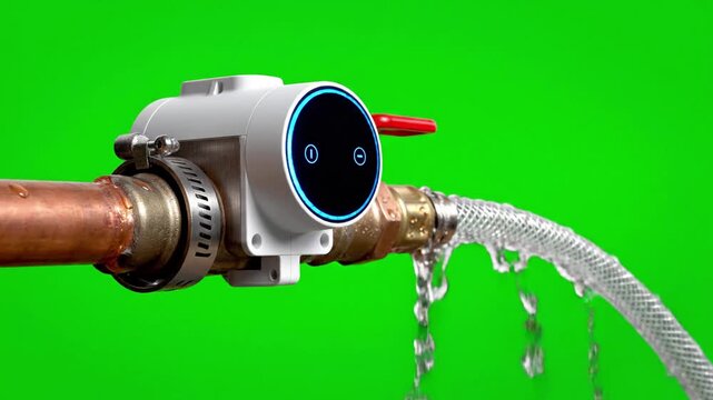Water Droplet Motion with smart sprinkler controller in entryway: effect videos Mission Smart Home Devices (real life environments)